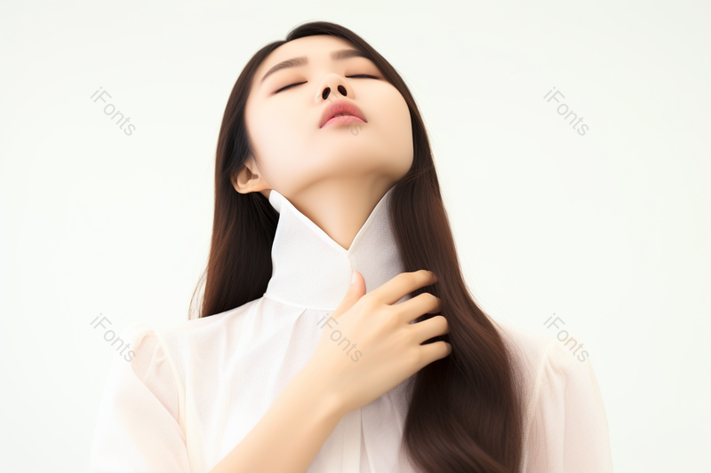 年轻女性嗓子疼咽喉炎特写,高清,摄影图,摄影图片,图片大全,摄影图免费下载